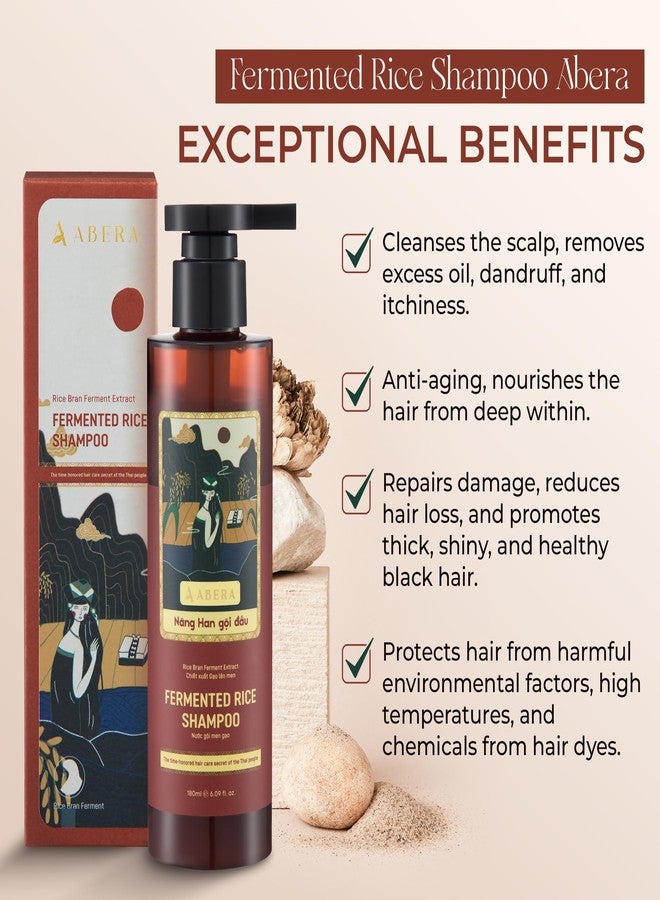 Abera Fermented Rice Shampoo – Anti Hair Loss & Supports Hair Regrowth – Strengthens Thinning & Damaged Hair – 6.09 fl oz - Image 3